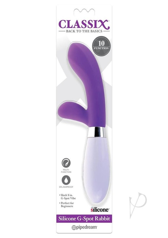 Classix Silicone G-Spot Rabbit Vibrator – Purple and White