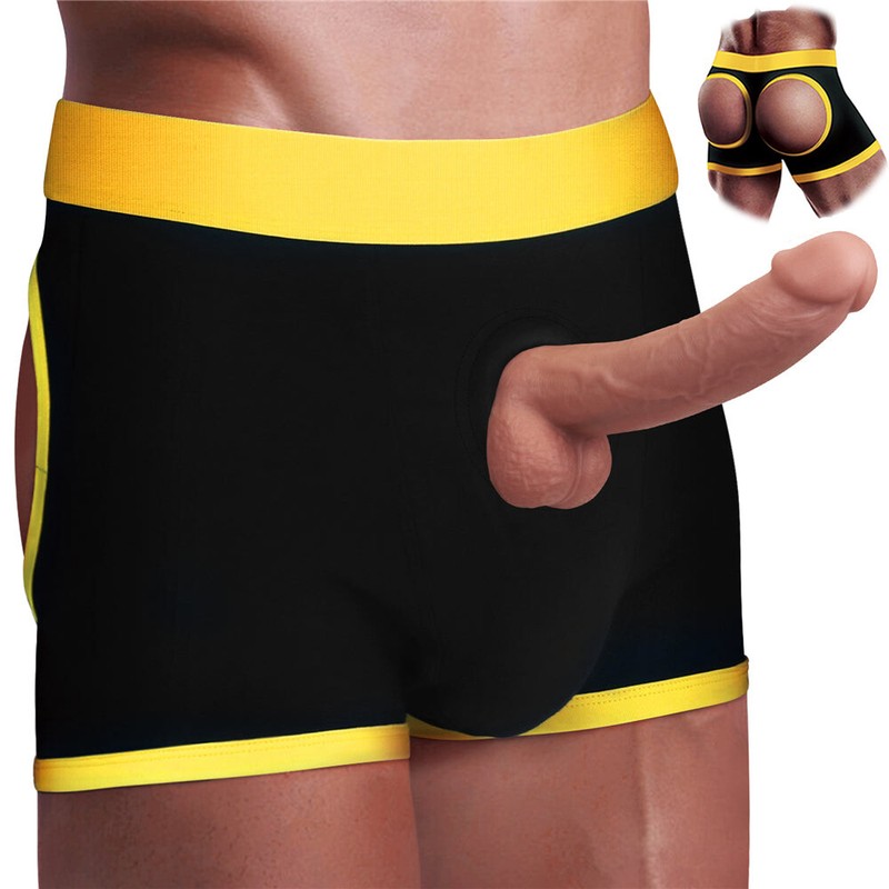 Strap On Harness Boxer Briefs for Dildo Wearable for Men Women Couple Sex Toys
