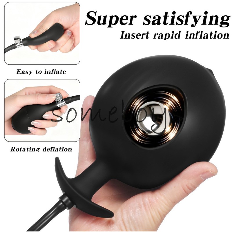 Newly Developed Magnetic Suction Inflatable Anal Plug Huge Buttplug Anus Dilator gallery