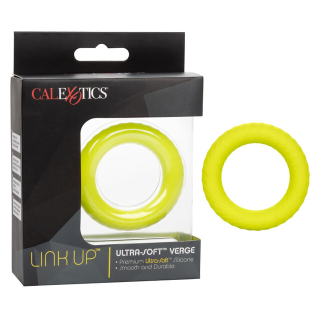 Link Up Ultra-Soft Edge Silicone cock ring Male Erection Enhancement Toy Yellow