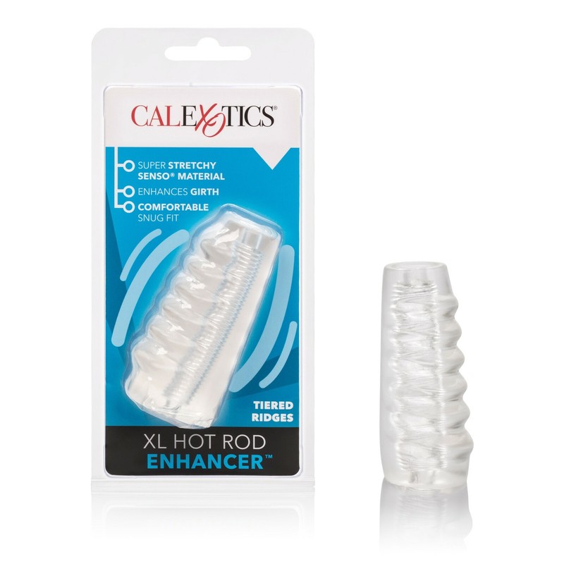 Bigger and Better Hot Rod Enhancer – Penis Sleeve Girth Enlarger w/ Nubbed Ridge
