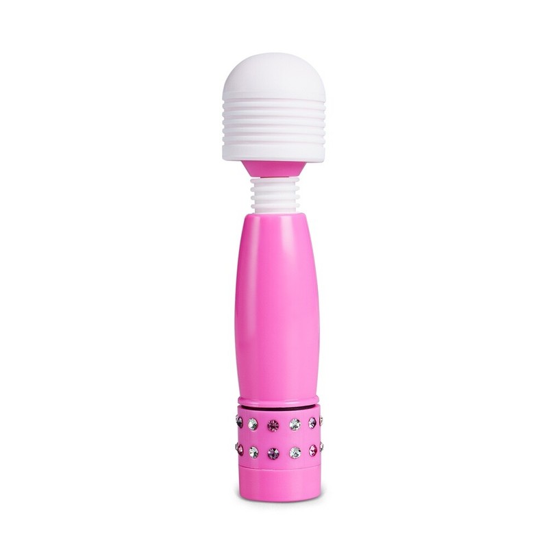 Jeweled Rhinestones Mini Massage Wand Vibrator Multi-Speed Clitoral Stimulator