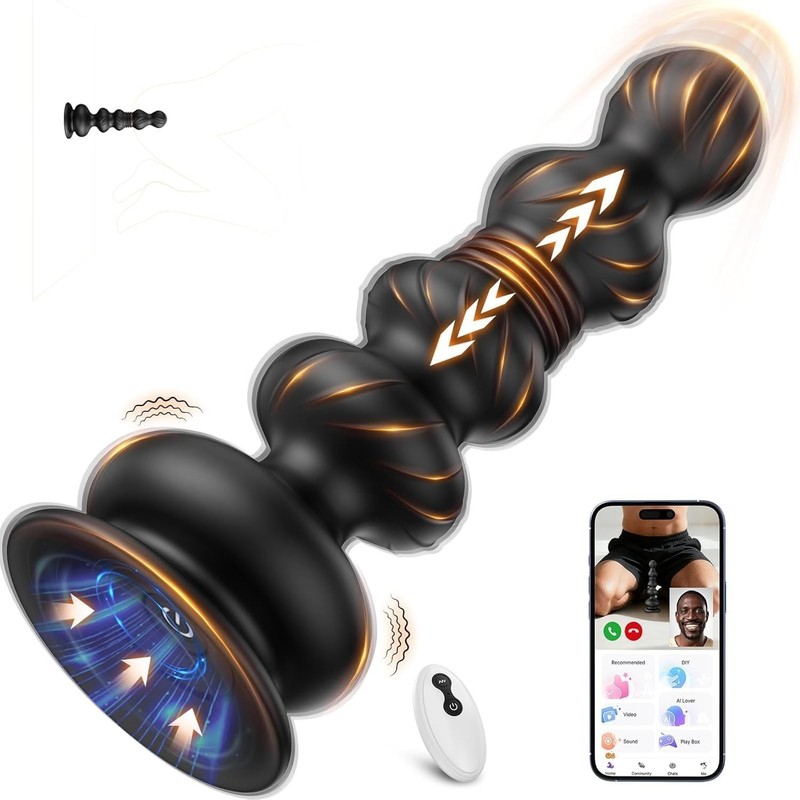 Thrusting Anal Butt Plug Dildo Vibrator Prostate Massager Sex Toys For Men Women
