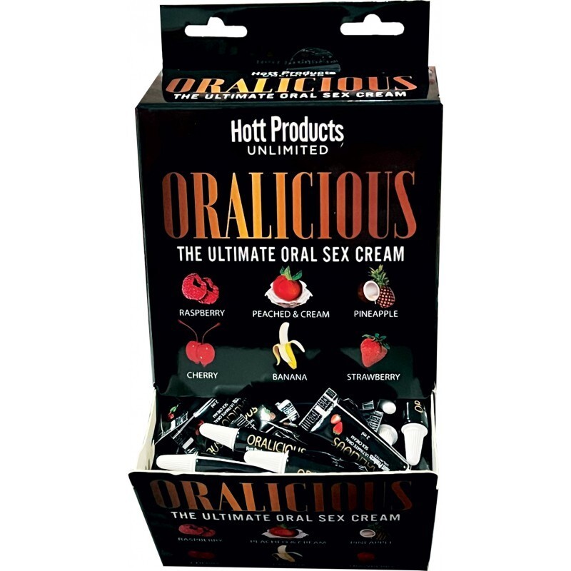 HOTT Products Oralicious Asst Flavors 144pc Display 2ml Tubes, New