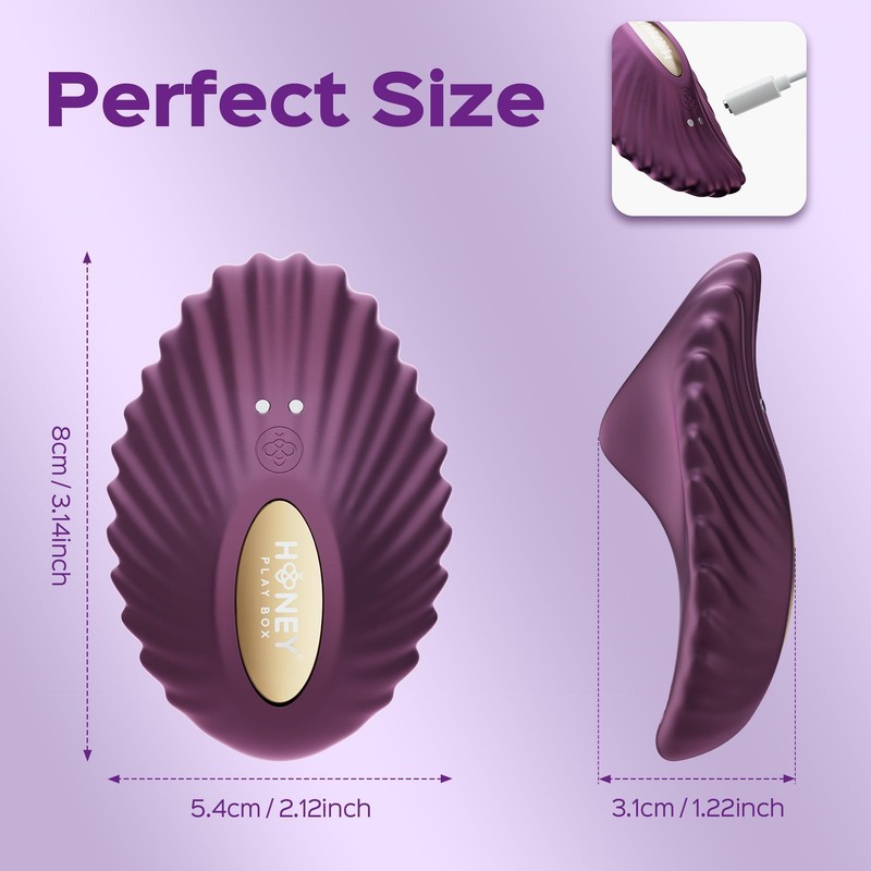 HoneyPlayBox Pearl 2 Wearable Panty Vibrator for Women, APP Extra, Purple gallery