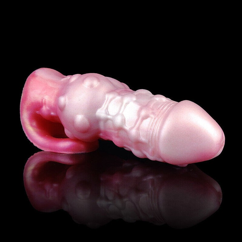 Big Knot Penis Sleeve Thick Sheath Enlargement Fantasy Penis Extension Sex Toy gallery