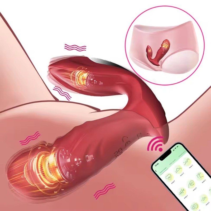 APP Remote Wearable G-Spot Clit Vibrator Dildo Massager Adult Sex Toys for Women