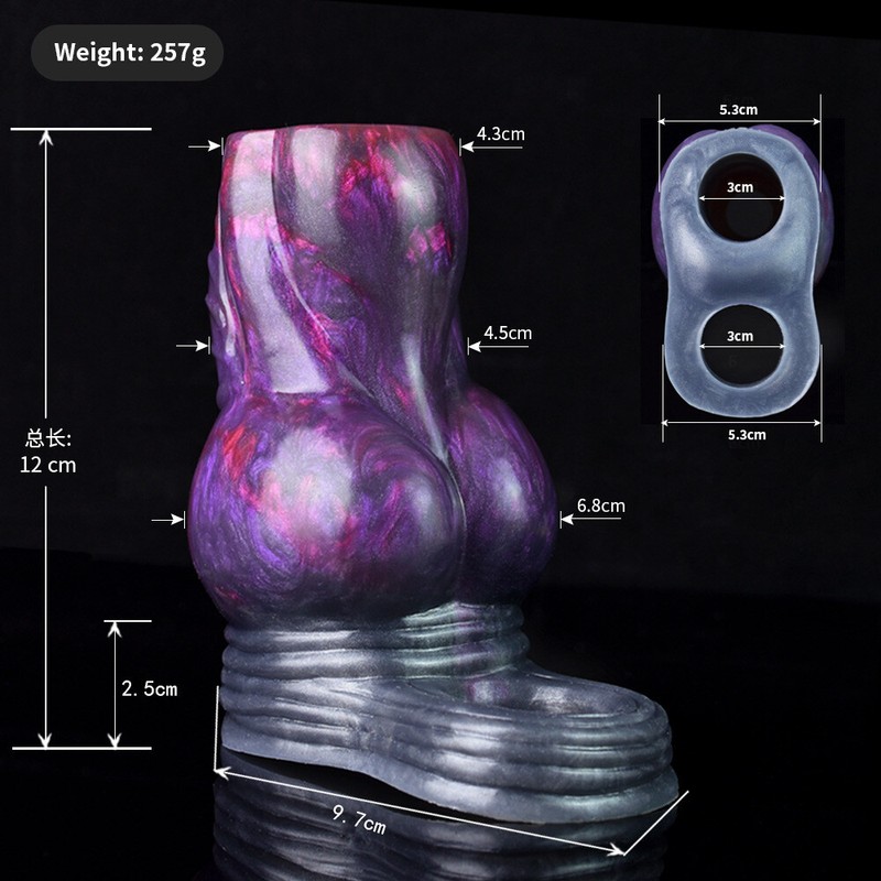 Open Tip Dong Girth Erection Enhancer Glans Penis Sleeve Big Knot Cock Extender
