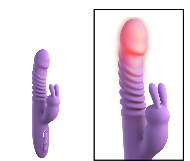 Powerful Female Massager Silicone Rabbit Thrusting Vibrator Clitoral Stimulation