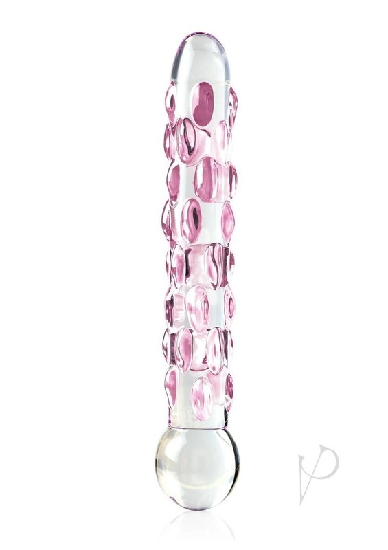 Icicles No. 7 Glass Dildo 7in - Clear/Purple gallery