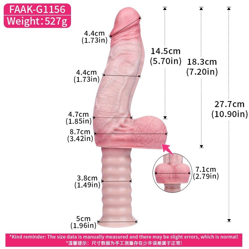 Dual-Layers Handle Dildo Anal Plug Dong Toy with Suction Cup for Women Couple US