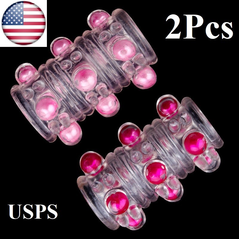 2X Stretchy Male Penis Sleeve Girth Enhancer Enlarger French Tickler Extension