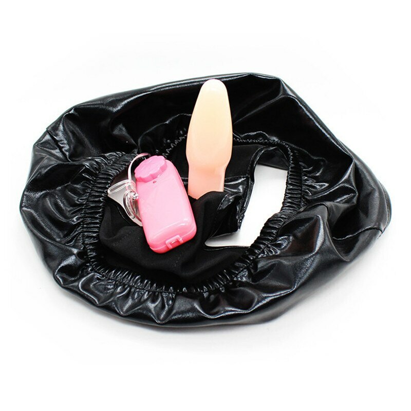 PVC Latex Underpants Shorts Dildo Vibrators Panties Female Clitoris Masturbator gallery