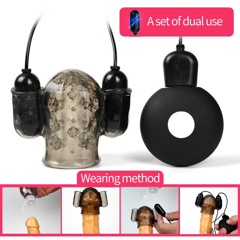 USB Vibrating-Penis-Bullet-Vibrator-Male-Cup-Rechargeable-Adult-Sex-Toy 12 Modes gallery