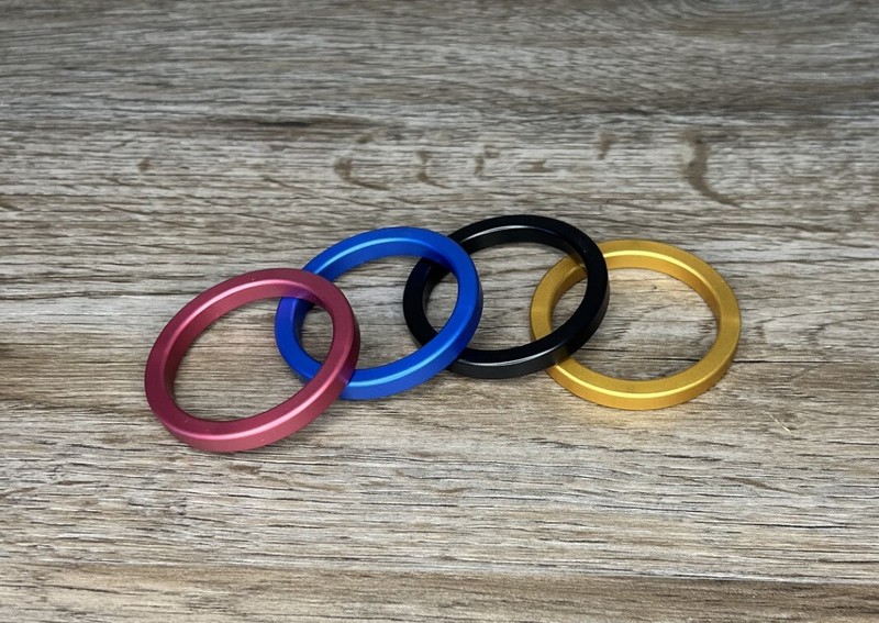 Anodized Aluminum 1/4&Prime; Thick Cockring Cock Ring – Red, Blue, Black, Copper Color