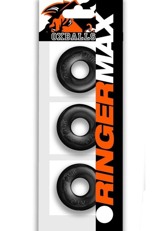 Ringer Max Cock Ring (3 Pack) – Black