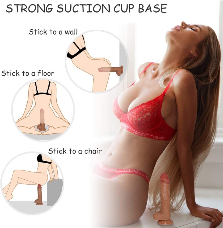 Liquid Silicone Realistic Huge Dildo Cock Suction Cup Women Sex Toys Thick Dong gallery