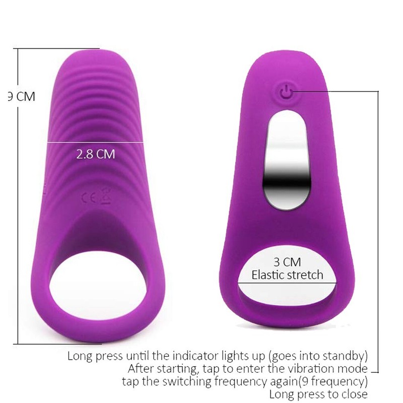 Vibrating Cock Rings Adjustable Penis Ring Silicone Rechargeable For Men Sex Toy gallery