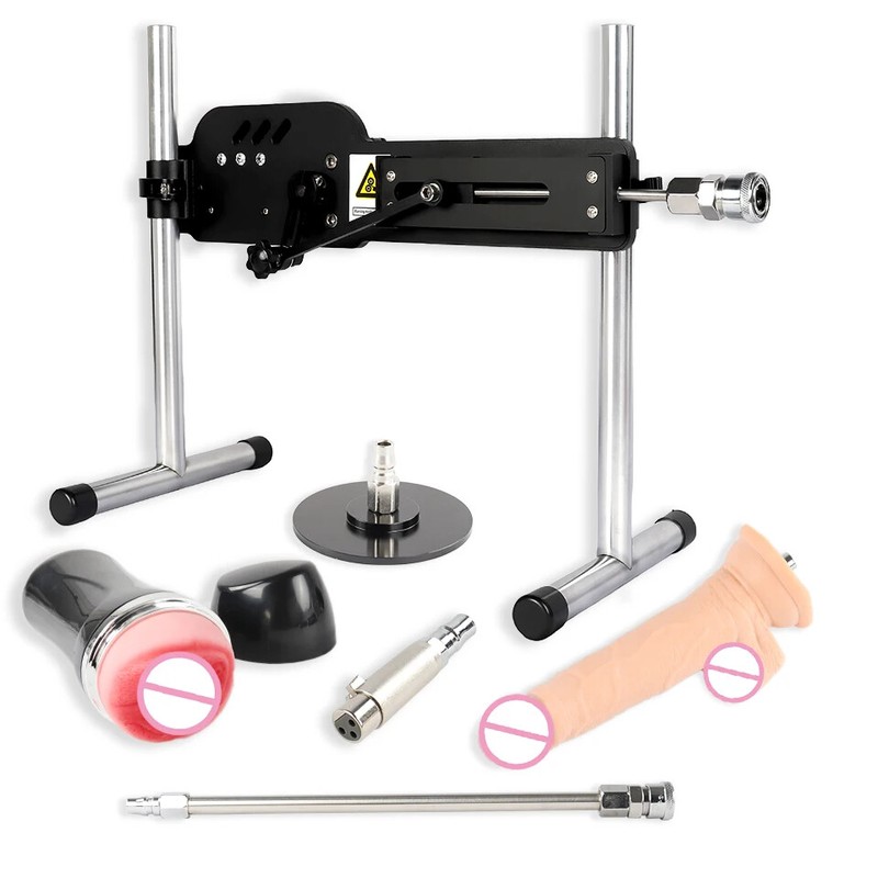 Sex Machine Remote Control Super Long Stroke Dildo Adapters Masturbation Gun