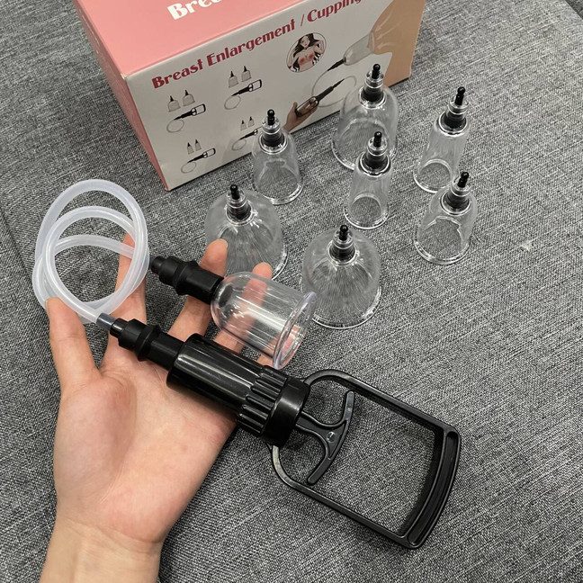 4 Pairs Nipple Breast Suckers Vagina Clitoral Labia Vacuum Pump Suction Enlarger