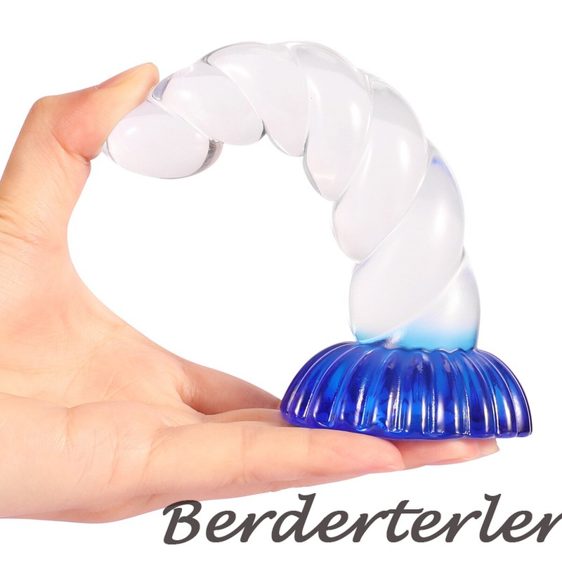 S/M/L Twist Anal Plug Transparent Dildo Dilator Masturbator Butt Plug Sex Toys gallery