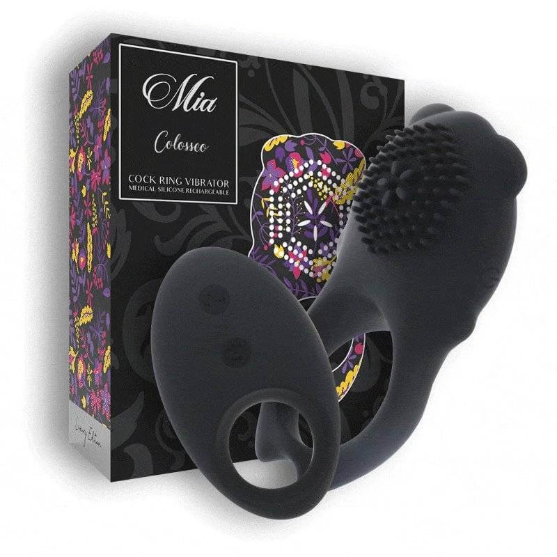 Mia – Colosseum Cock Ring Remote Control Black