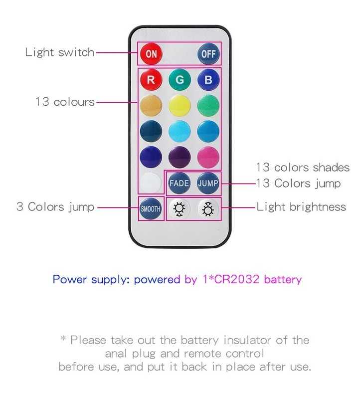 LED Light Anal Butt Plug Anal Beads G-Spot Cosplay Dildo Adult Tail Sex Toys USA gallery