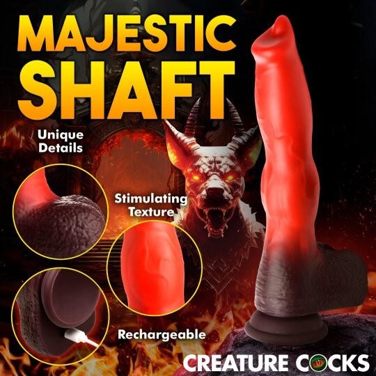 Ramming Hound Thrusting & Vibrating Silicone Dildo gallery