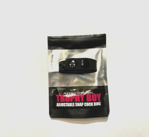 Andrew Christian Adjustable 2-Snap Silicone Cock Ring - Black (9211) gallery