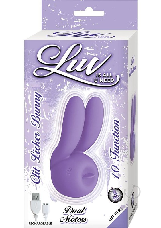 Luv Clit Licker Bunny Rechargeable Silicone Vibrator – Purple