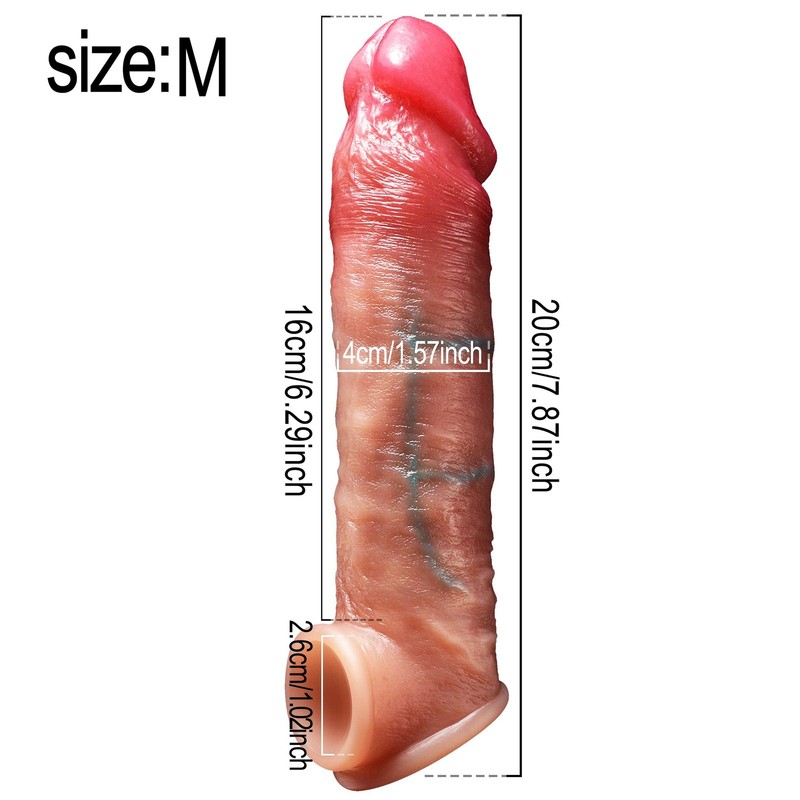 Male Cock-Girth-Enlarger-Enhancer-Penis-Extension-Extender-Sheath-Sleeve-Men Big gallery