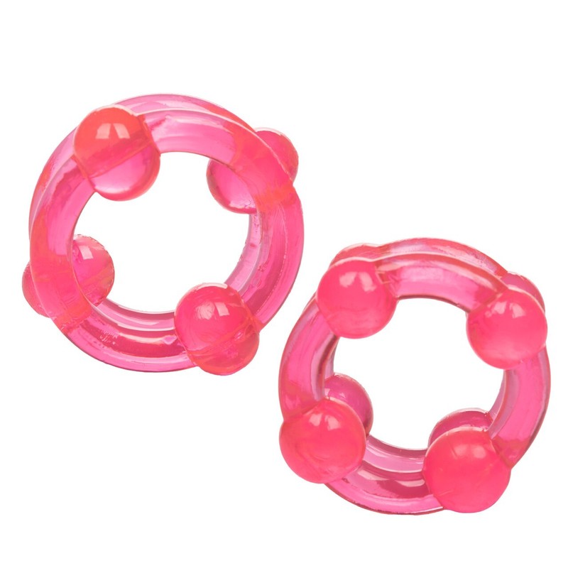 California Exotic Novelties Island Rings Double Stacker Ring Pink, New gallery