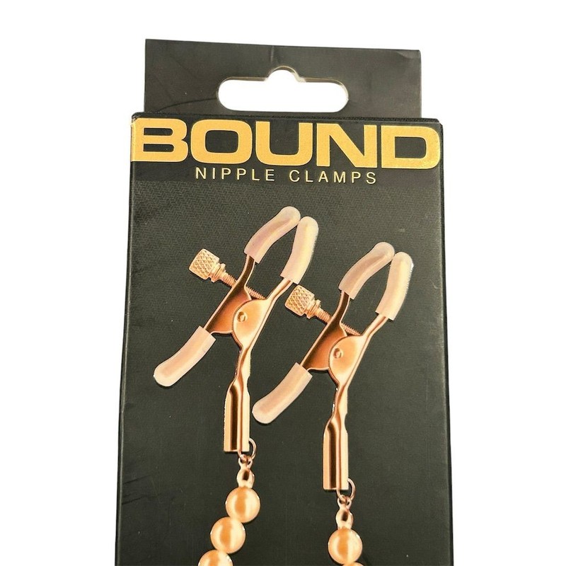 Bound Nipple Clamps Rose Gold Adjustable Sensual Play Accessory Adult Toy NEW gallery