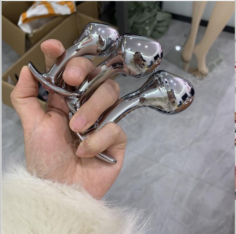 Metal Steel G spot Anus Back Plugs State Massager Sexy Toys for Men Women gallery