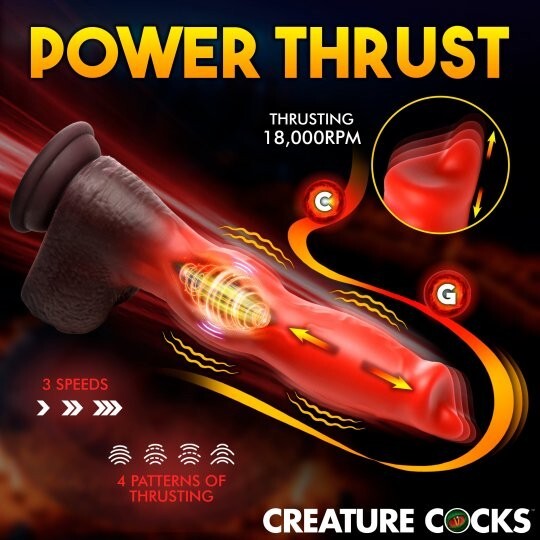 Ramming Hound Thrusting & Vibrating Silicone Dildo gallery