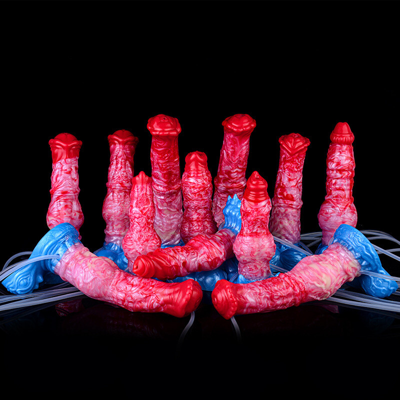 Realistic Silicone Dong Inflatable Dildo Ejaculate Big Penis Masturbator Sex Toy gallery
