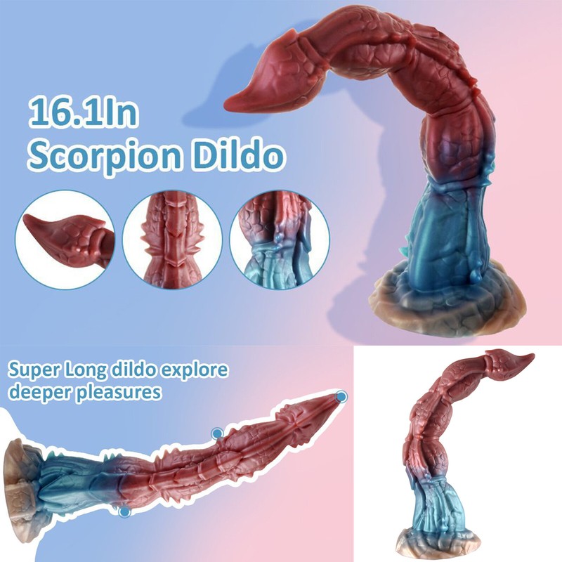 Unique Extra Long Anal Dildo Butt Plug Vagina Deep Massager Suction Cup Sex Toys gallery