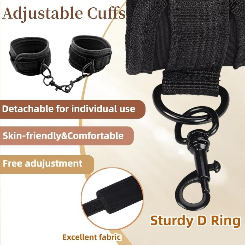 Spreader Bar Adjustable Handcuffs & Ankle Cuffs BDSM Bondages Restraints Sex Toy gallery