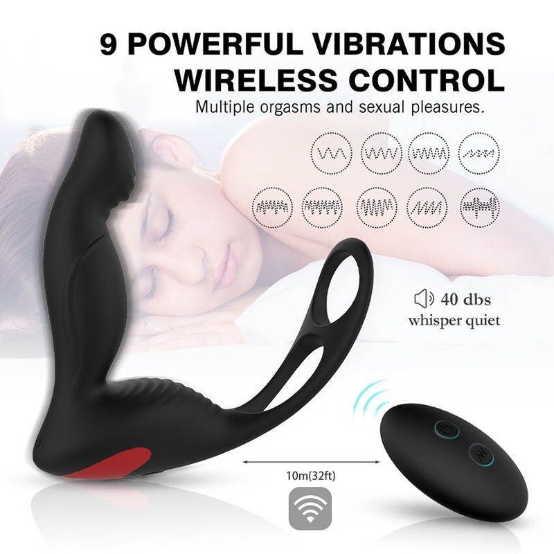 Remote Control Waterproof Male-Prostate-Vibrating Massager-Health Ring-Recharge gallery