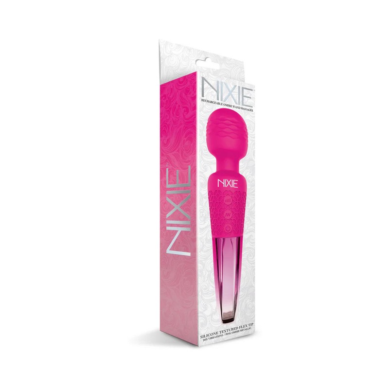 Wand Massager Silicone Rechargeable Pink Global Nixie Rechargeable Wand Massager gallery