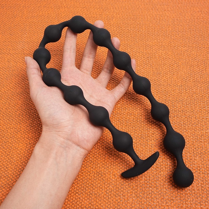 13Balls Super Long Anal Plug Prostate Massager Wand Stimulator Women Men Toys US