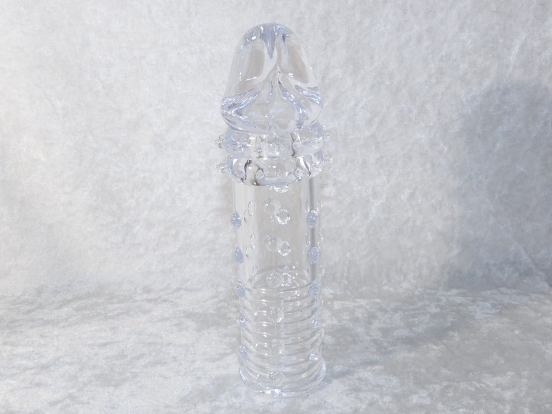 Adonis Penis Extender Male Nub Ribbed Sleeve Enhancer Extension Clear gallery