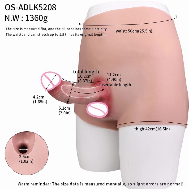 Strap-on Penis Sleeve Pants Extender Hollow Sleeve Textured Men Cock Enlarger