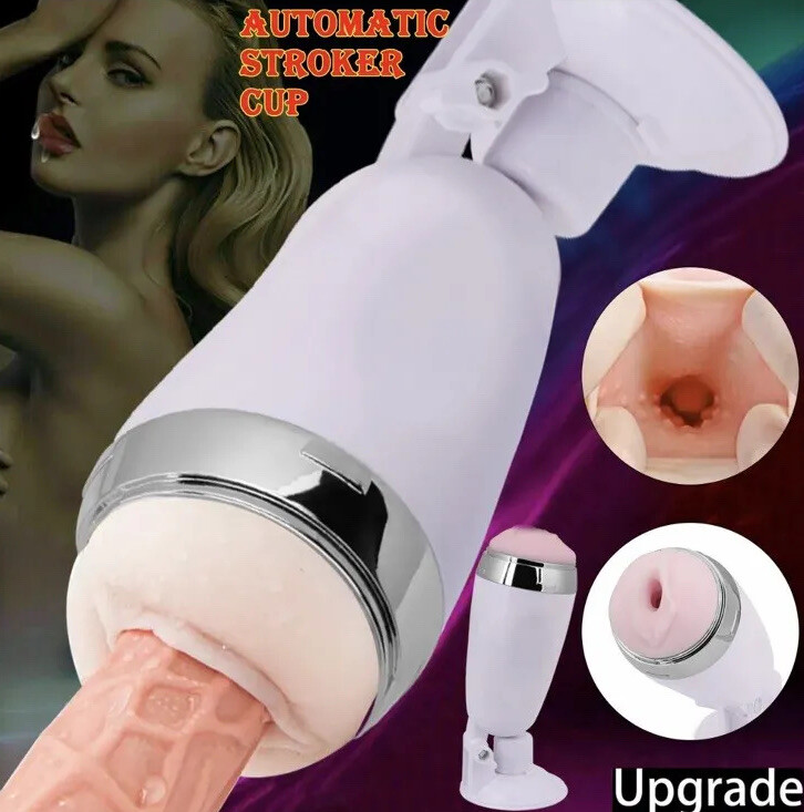 Masturbaters Auto HandsFree Male Telescopic Vibrating Cup Stroker Men Sex Toy