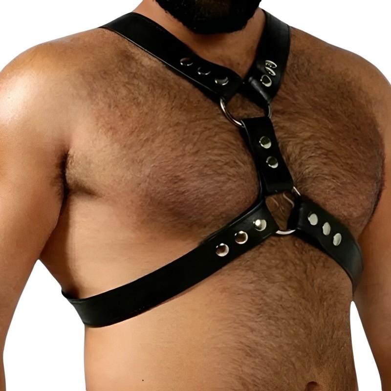 Leather Bulldog Chest Harness Mens Body Chest Harness Belts Fetish Gay Clubwear