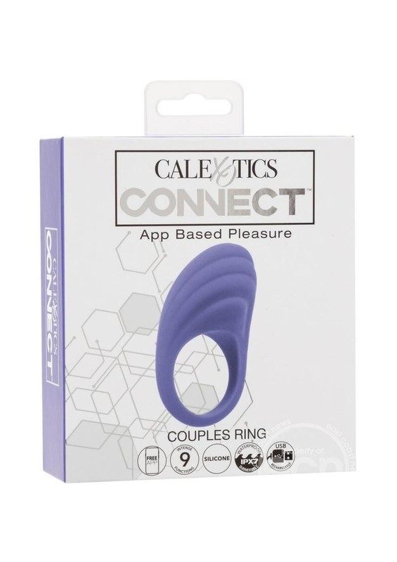 CalExotics Connect Couples Ring Rechargeable Silicone App Compatible Cock Ring w