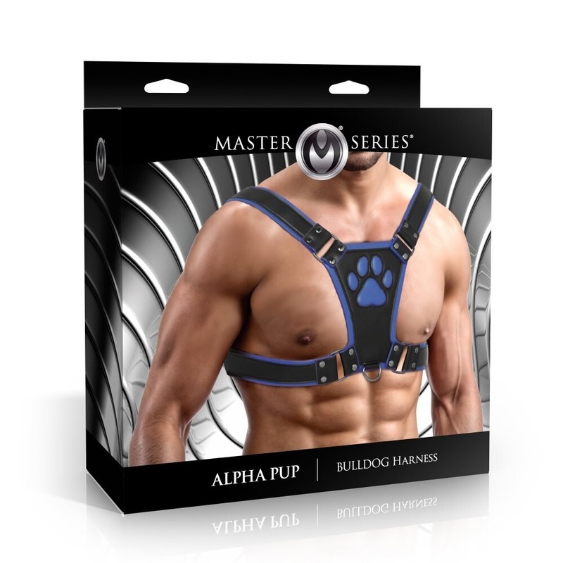 Alpha Pup Bulldog Harness – Blue Male Adult Bondage Accessories