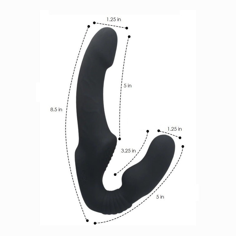 Wireless Vibrating Strapless Strap On Dildo Dong Vibrator gallery