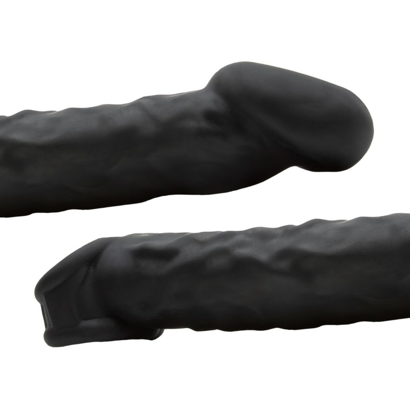 Slim Ribbed Smooth Cocksheath Realistic Male Penis Extender Enlarger Prolong Sex gallery