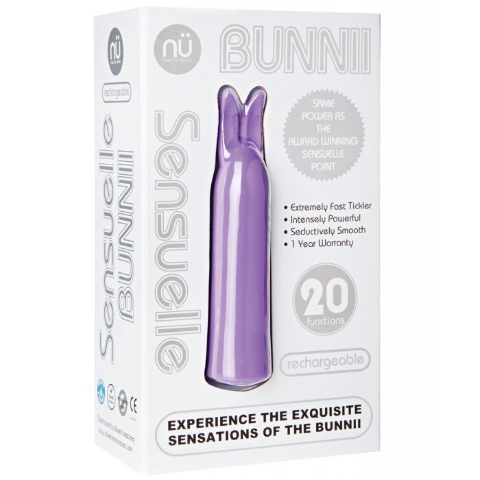 SENSUELLE BUNNI 2 POINT RECHARGEABLE SILICONE VIBE 20 FUNCTION VIBRATOR